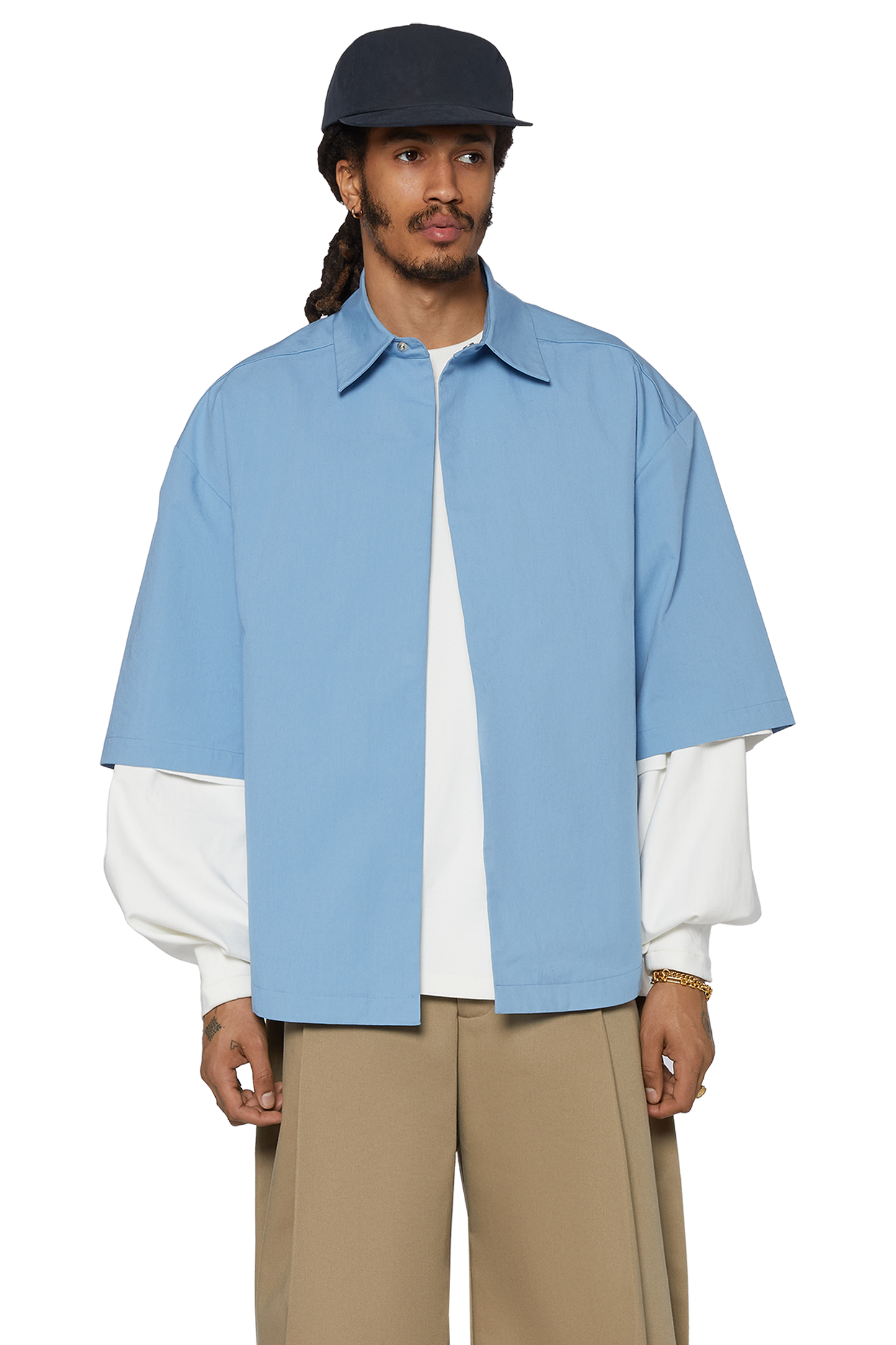 M5 Worker Shirt in Azure Blue