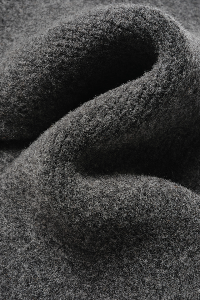 Wool Knit Duvet Scarf in Granite Grain