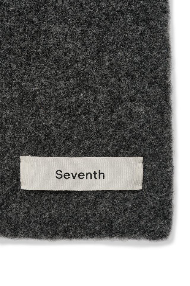 Wool Knit Duvet Scarf in Granite Grain