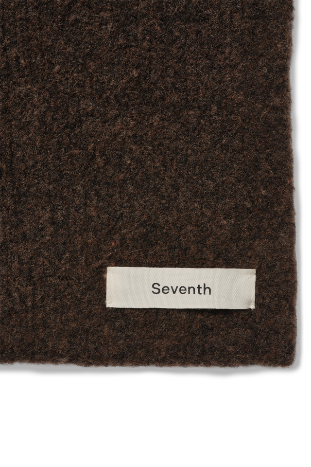 Wool Knit Duvet Scarf in Chestnut Grain