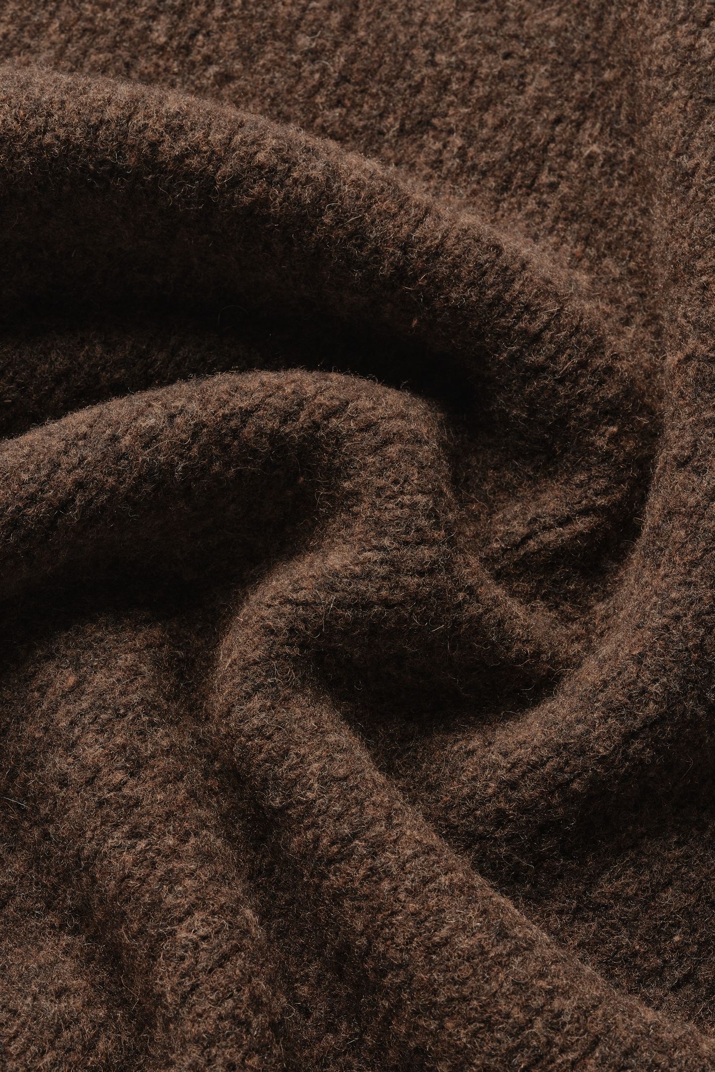 Wool Knit Crewneck in Chestnut Grain