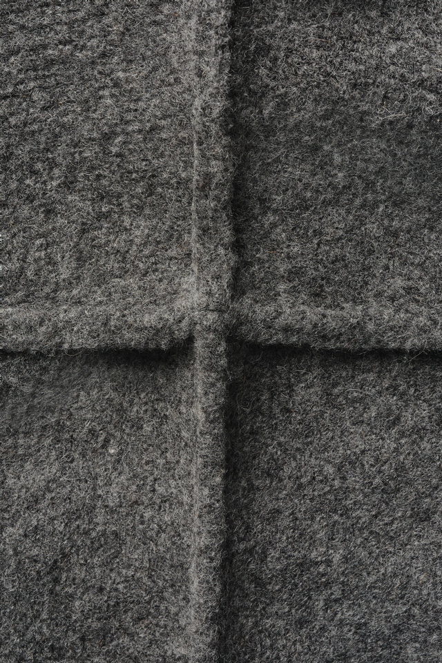 Wool Knit Crewneck in Granite Grain