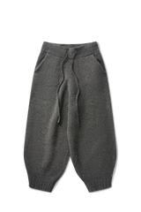 Wool Knit Cuff Pant in Granite Grain