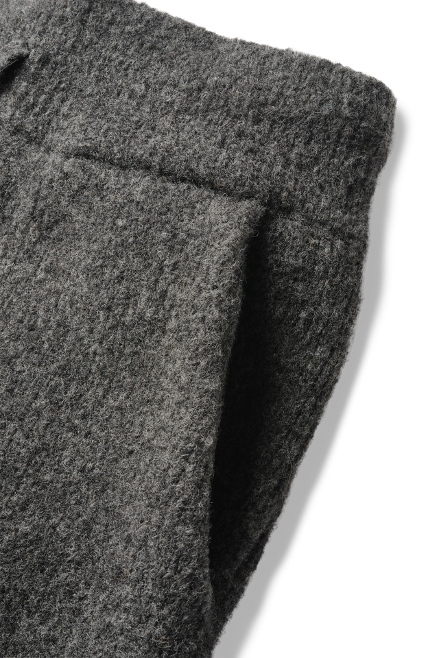 Wool Knit Cuff Pant in Granite Grain