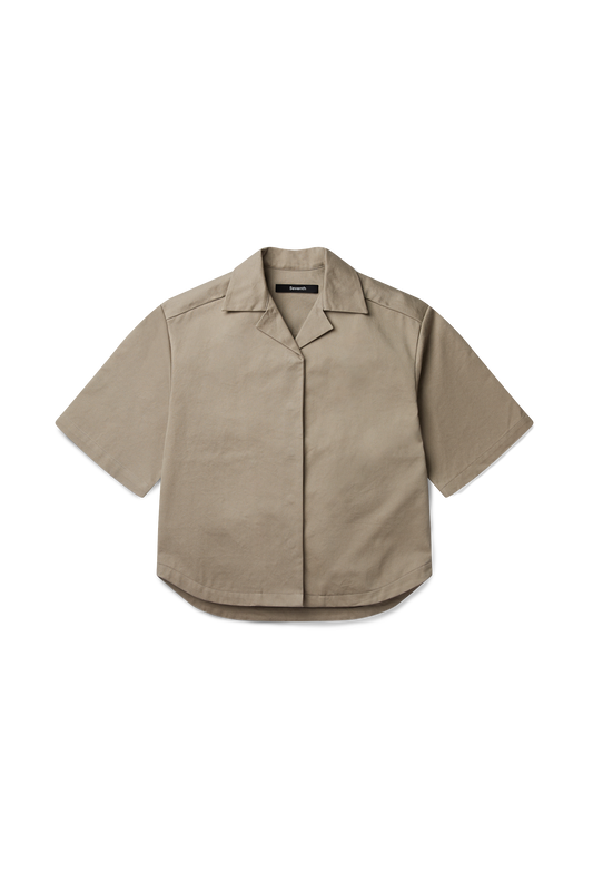 M5 Cuban Collar Shirt in Mushroom