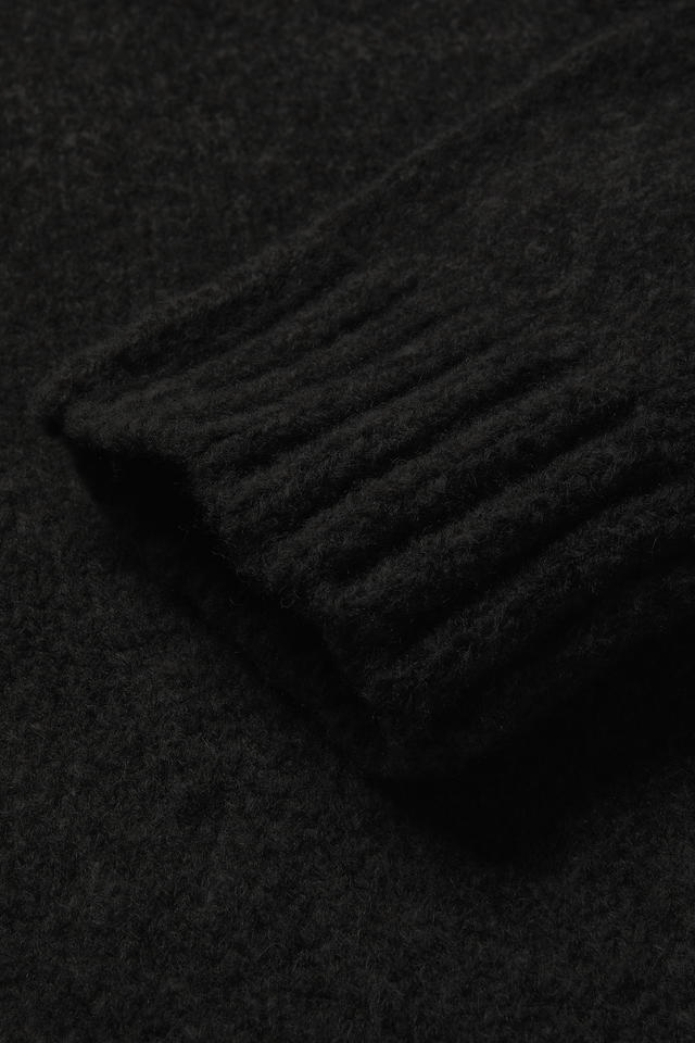 Wool-knit Polo in Night