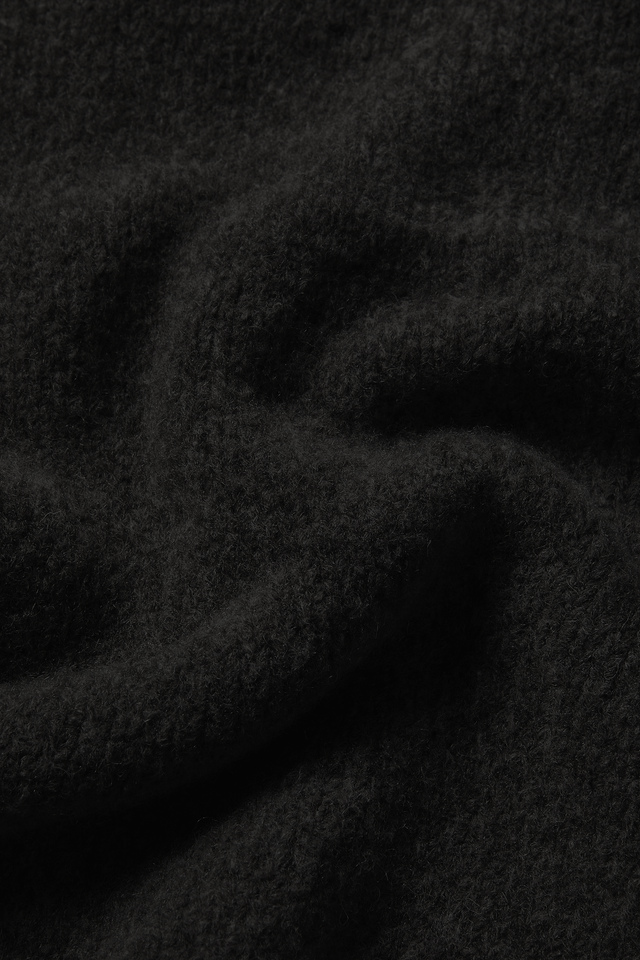 Wool-knit Polo in Night