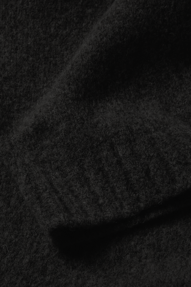 Wool-knit Polo in Night