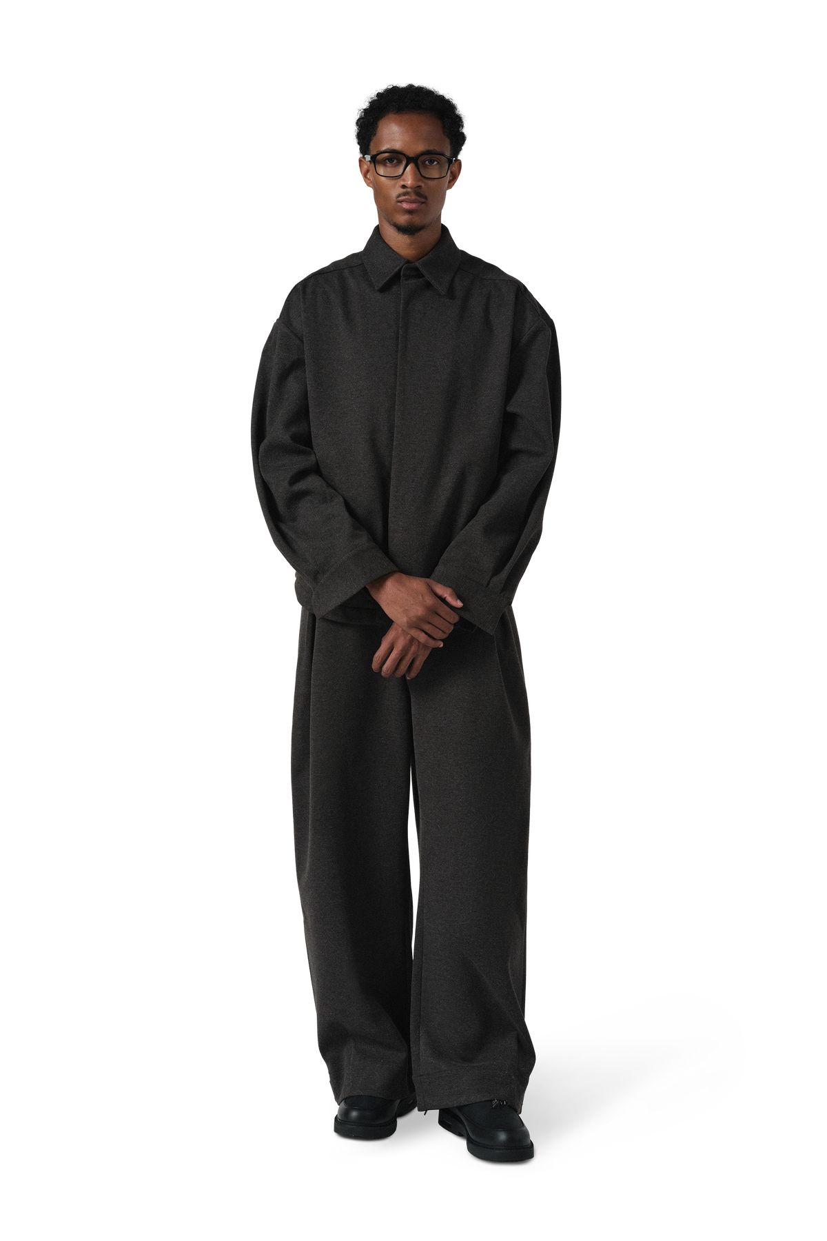 Pull On Pant in Charcoal Tweed