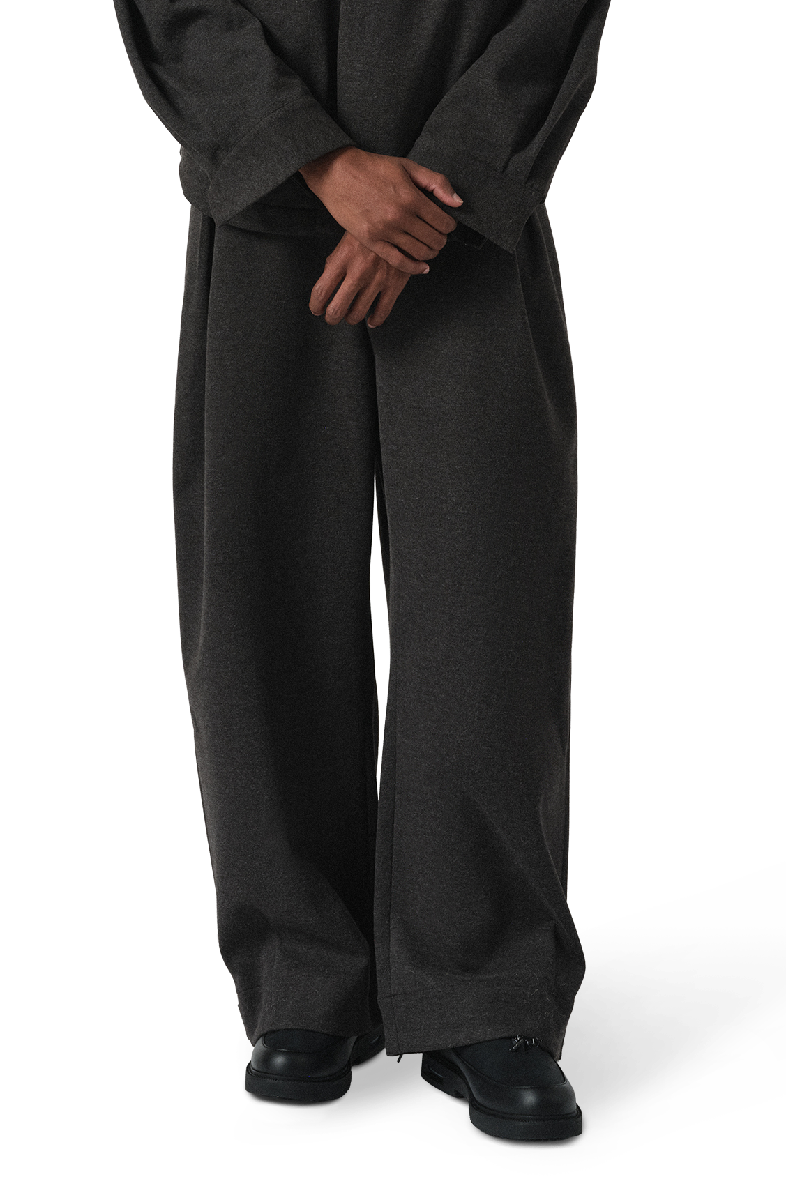 Pull On Pant in Charcoal Tweed
