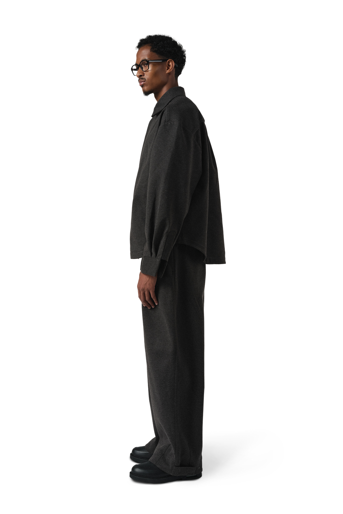 Pull On Pant in Charcoal Tweed