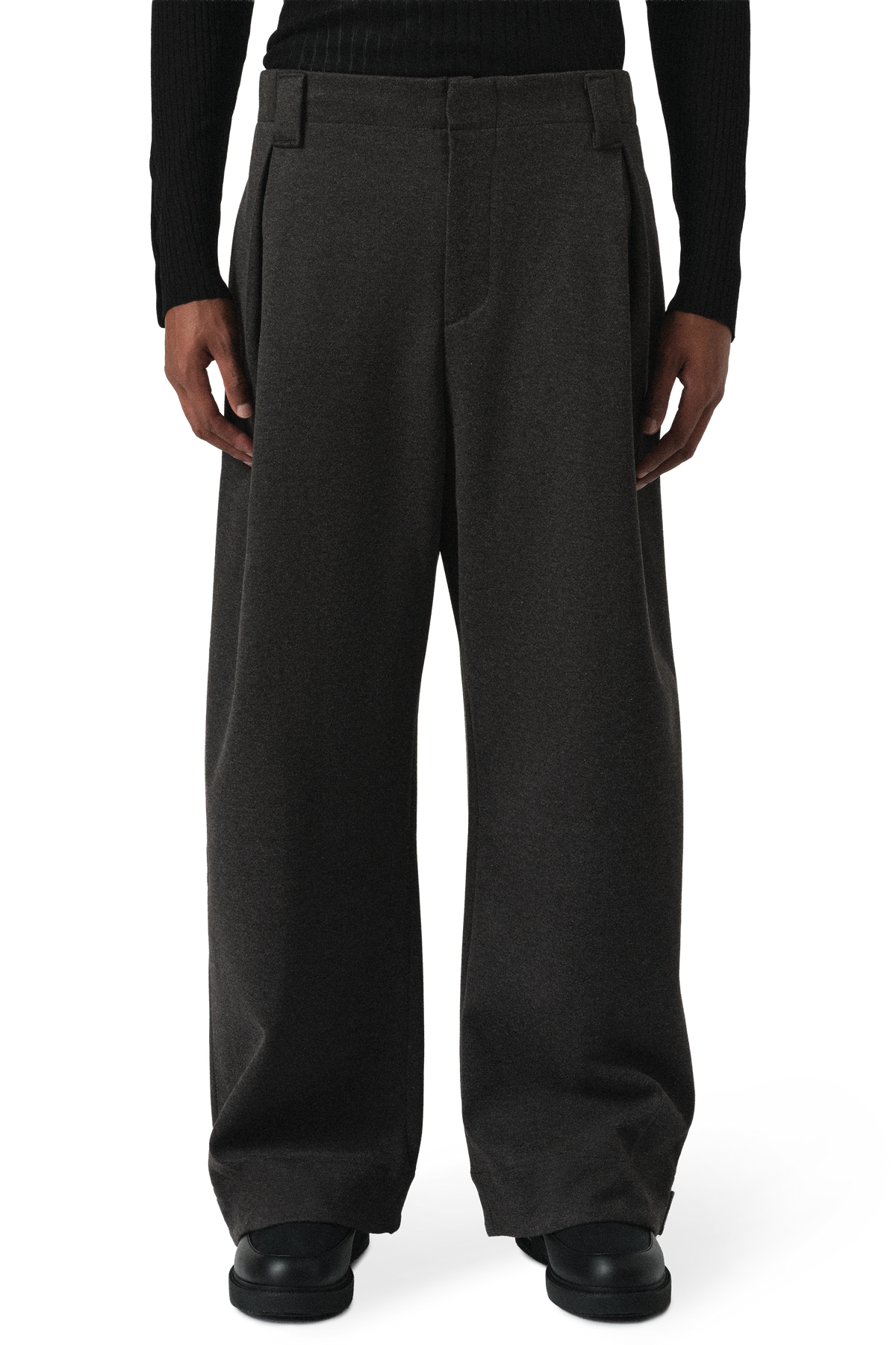 Pull On Pant in Charcoal Tweed