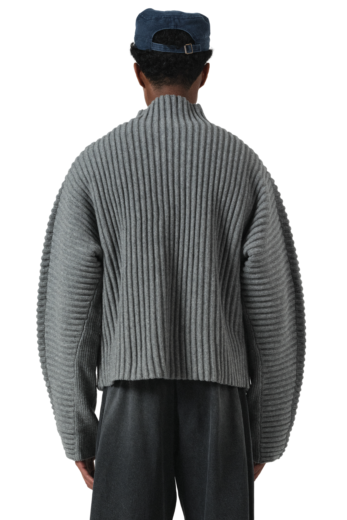 Globe Rib Knit Cardigan in Rhino