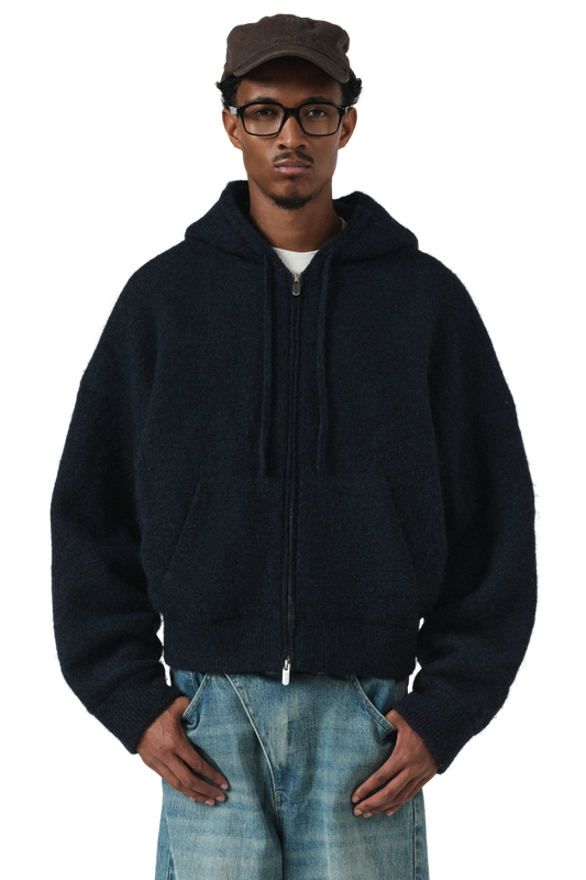 Alpaca Knit V2 Jacket in Indigo