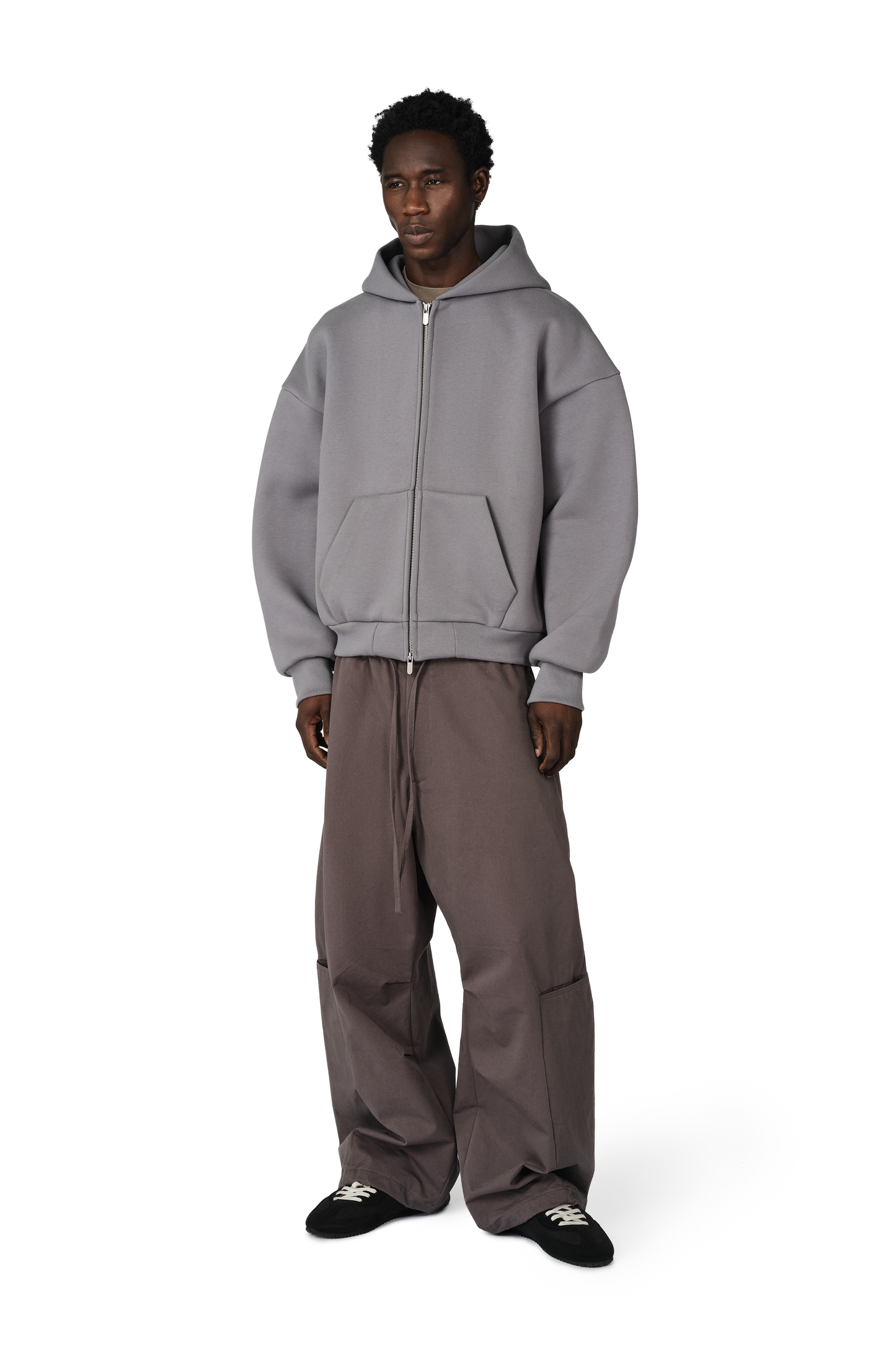 V2 Zipped Hoodie in Powder Blue