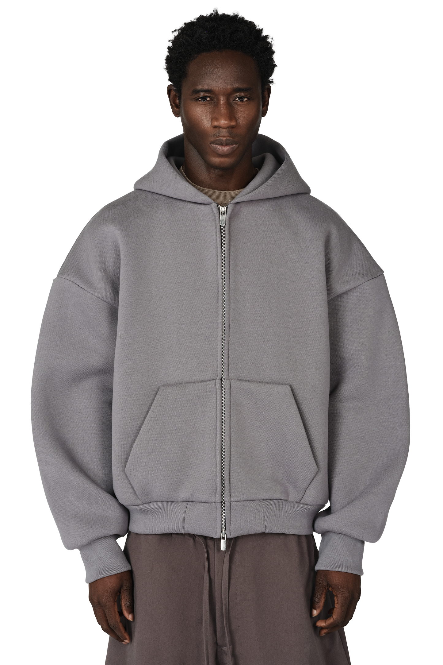 V2 Zipped Hoodie in Powder Blue